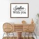 Funny Vintage Wooden Frame Sign 16x20 Inch,Smitten with You Farmhouse Wooded Sign for Home Entrance Decor Ready to Hang Wall Art Holiday Sign Gifts