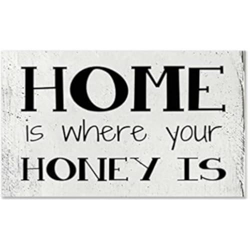 Wooden Signs Home is Where Your Honey is Custom Rustic Wood Sign Wood Gift 20x12 inch