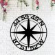 Compass Star Personalized Metal Signs  for Indoor Outdoor Front Door Hanger Metal Wall Art Home Decor