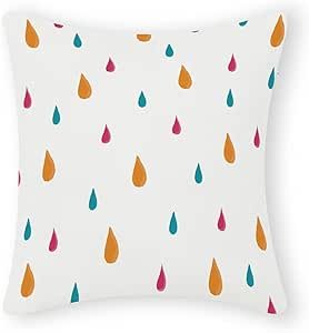 Color Dots Pillow Cover with Zipper Cotton 16x16 Inch Farmhouse Pillow Cover for Office Car Decor Funny Pillow Cover for Women Girls,Wedding Pillow Gifts