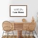 Funny Vintage Wooden Frame Sign 8x12 Inch,with You I Am Home Farmhouse Wooded Sign for Home Entrance Decor Ready to Hang Wall Art Holiday Sign Gifts