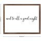 Funny Vintage Wooden Frame Sign 16x20 Inch,and to All A Good Night Farmhouse Wooded Sign for Home Entrance Decor Ready to Hang Wall Art Holiday Sign Gifts