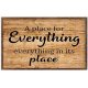 Wood Sign with Sayings Retro A Place for Everything, Everything in Its Place Signs Decorations for Bathroom Kitchen Nursery Decor Wood Plaque Above Bed Decor Wedding Gifts 13x21