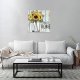 by Unbranded Forever Home Positive Canvas Posters Wall Art Sunflower Room Decorations Art Work Housewarming Gift for Cottage Room 12x12 Inch