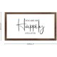 Funny Vintage Wooden Frame Sign 12x22 Inch,You are My Happily Ever After Farmhouse Wooded Sign for Home Entrance Decor Ready to Hang Wall Art Holiday Sign Gifts