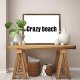 Funny Vintage Wooden Frame Sign 16x20 Inch,Crazy Beach Farmhouse Wooded Sign for Home Entrance Decor Ready to Hang Wall Art Holiday Sign Gifts