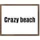 Funny Vintage Wooden Frame Sign 16x20 Inch,Crazy Beach Farmhouse Wooded Sign for Home Entrance Decor Ready to Hang Wall Art Holiday Sign Gifts