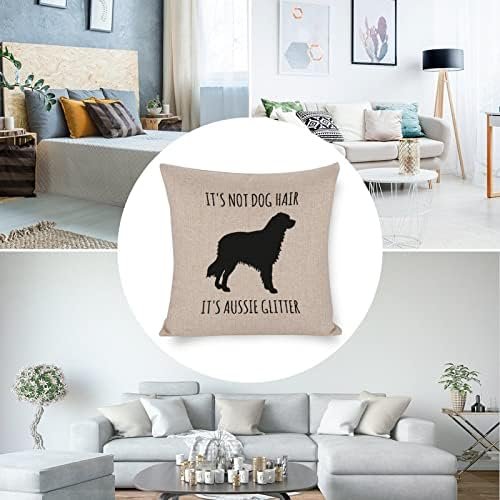 Its Not Dog Hair Its Aussie Glitter Pillow Cover,Australian Shepherd Dog,Aussie Decor,Australian Shepherd Mom,Aussie Dog Lover Gift 20"x20" Decorative Pillow Cover Case