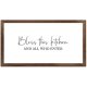 Funny Vintage Wooden Frame Sign 12x22 Inch,Bless This Kitchen and All Who Enter Farmhouse Wooded Sign for Home Entrance Decor Ready to Hang Wall Art Holiday Sign Gifts
