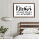 Funny Vintage Wooden Frame Sign 8x12 Inch,in This Kitchen We Make Messes and Memories Farmhouse Wooded Sign for Home Entrance Decor Ready to Hang Wall Art Holiday Sign Gifts