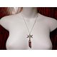 Pentagram & Moon Phases & Hex-Point Purple Glass Crystal Pendant on Chain Necklace Wiccan Pagan