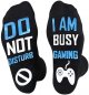 Funny Christmas Gifts,Do Not Disturb I'm Gaming Socks Novelty Gamer Socks Great Gifts For Teen Boys Kids Mens Game Lovers