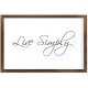 Funny Vintage Wooden Frame Sign 8x12 Inch,Live Simply Farmhouse Wooded Sign for Home Entrance Decor Ready to Hang Wall Art Holiday Sign Gifts