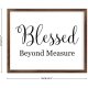 Funny Vintage Wooden Frame Sign 16x20 Inch,Blessed Beyond Measure Farmhouse Wooded Sign for Home Entrance Decor Ready to Hang Wall Art Holiday Sign Gifts