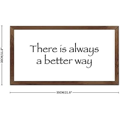 Funny Vintage Wooden Frame Sign 12x22 Inch,There is Always A Better Way Farmhouse Wooded Sign for Home Entrance Decor Ready to Hang Wall Art Holiday Sign Gifts