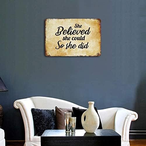 Metal Tin Sign with Saying Retro Man Cave Aluminum Tin Metal Signs for Indoor Outdoor Wall Art Home Decor Hanging Poster Housewarming Gift 8"x12"