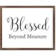 Funny Vintage Wooden Frame Sign 16x20 Inch,Blessed Beyond Measure Farmhouse Wooded Sign for Home Entrance Decor Ready to Hang Wall Art Holiday Sign Gifts