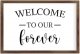 Funny Vintage Wooden Frame Sign 8x12 Inch,Welcome to Our Forever Farmhouse Wooded Sign for Home Entrance Decor Ready to Hang Wall Art Holiday Sign Gifts