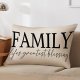 Family Lifes Greatest Blessing Lumbar Pillow Covers 14x24 Funny Quotes Cotton Linen Farmhouse Pillows Case for Couch Living Room Decor Housewarming Birthday Gifts
