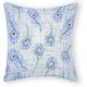Blue Feather Retro Decorative Pillow Cover 18x18 Inch Farmhouse Custom Pillow Case Funny Decorative Pillow Cover for Women Girls,Anniversary Cotton Pillow Gifts