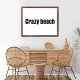 Funny Vintage Wooden Frame Sign 16x20 Inch,Crazy Beach Farmhouse Wooded Sign for Home Entrance Decor Ready to Hang Wall Art Holiday Sign Gifts