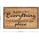 Wood Sign with Sayings Retro A Place for Everything, Everything in Its Place Signs Decorations for Bathroom Kitchen Nursery Decor Wood Plaque Above Bed Decor Wedding Gifts 13x21