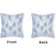 Blue Feather Retro Decorative Pillow Cover 18x18 Inch Farmhouse Custom Pillow Case Funny Decorative Pillow Cover for Women Girls,Anniversary Cotton Pillow Gifts