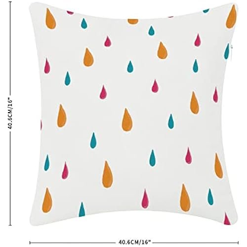 Color Dots Pillow Cover with Zipper Cotton 16x16 Inch Farmhouse Pillow Cover for Office Car Decor Funny Pillow Cover for Women Girls,Wedding Pillow Gifts