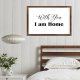 Funny Vintage Wooden Frame Sign 8x12 Inch,with You I Am Home Farmhouse Wooded Sign for Home Entrance Decor Ready to Hang Wall Art Holiday Sign Gifts