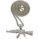 Mens ICED Out Machine Gun AK47 Chopper,Uzi Weapon, Hand Gun Pendant Box, Rope, Cuban Chain 3 Necklace Set