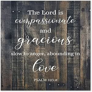 Abounding in Love Wood Sign Custom Wall Art Housewarming Gift 12x12 inch