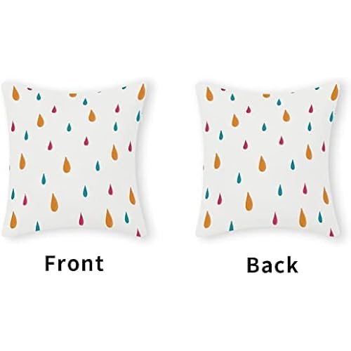 Color Dots Pillow Cover with Zipper Cotton 16x16 Inch Farmhouse Pillow Cover for Office Car Decor Funny Pillow Cover for Women Girls,Wedding Pillow Gifts
