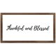 Funny Vintage Wooden Frame Sign 12x22 Inch,Thankful and Blessed Farmhouse Wooded Sign for Home Entrance Decor Ready to Hang Wall Art Holiday Sign Gifts