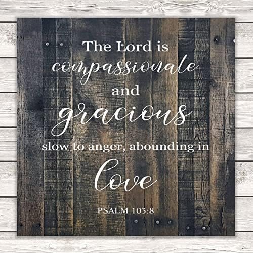 Abounding in Love Wood Sign Custom Wall Art Housewarming Gift 12x12 inch