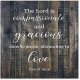 Abounding in Love Wood Sign Custom Wall Art Housewarming Gift 12x12 inch