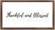 Funny Vintage Wooden Frame Sign 12x22 Inch,Thankful and Blessed Farmhouse Wooded Sign for Home Entrance Decor Ready to Hang Wall Art Holiday Sign Gifts