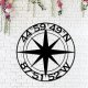 Compass Star Personalized Metal Signs  for Indoor Outdoor Front Door Hanger Metal Wall Art Home Decor
