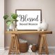 Funny Vintage Wooden Frame Sign 16x20 Inch,Blessed Beyond Measure Farmhouse Wooded Sign for Home Entrance Decor Ready to Hang Wall Art Holiday Sign Gifts