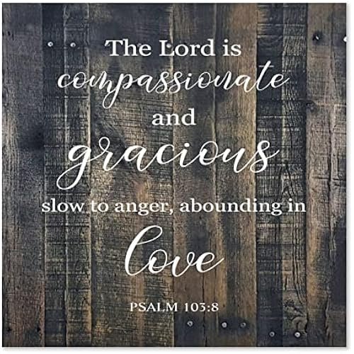 Abounding in Love Wood Sign Custom Wall Art Housewarming Gift 12x12 inch