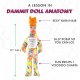 Dammit Doll - Classic Random Color, Stress Relief - Gag Gift - 1 Doll