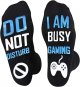 Funny Christmas Gifts,Do Not Disturb I'm Gaming Socks Novelty Gamer Socks Great Gifts For Teen Boys Kids Mens Game Lovers