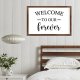 Funny Vintage Wooden Frame Sign 8x12 Inch,Welcome to Our Forever Farmhouse Wooded Sign for Home Entrance Decor Ready to Hang Wall Art Holiday Sign Gifts