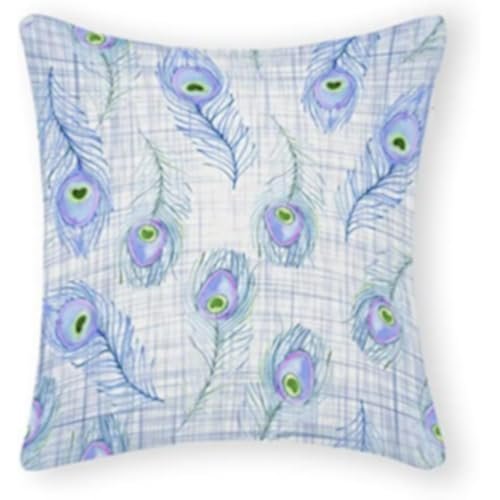 Blue Feather Retro Decorative Pillow Cover 18x18 Inch Farmhouse Custom Pillow Case Funny Decorative Pillow Cover for Women Girls,Anniversary Cotton Pillow Gifts