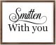 Funny Vintage Wooden Frame Sign 16x20 Inch,Smitten with You Farmhouse Wooded Sign for Home Entrance Decor Ready to Hang Wall Art Holiday Sign Gifts