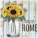 by Unbranded Forever Home Positive Canvas Posters Wall Art Sunflower Room Decorations Art Work Housewarming Gift for Cottage Room 12x12 Inch
