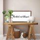 Funny Vintage Wooden Frame Sign 12x22 Inch,Thankful and Blessed Farmhouse Wooded Sign for Home Entrance Decor Ready to Hang Wall Art Holiday Sign Gifts