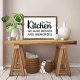 Funny Vintage Wooden Frame Sign 8x12 Inch,in This Kitchen We Make Messes and Memories Farmhouse Wooded Sign for Home Entrance Decor Ready to Hang Wall Art Holiday Sign Gifts