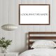Funny Vintage Wooden Frame Sign 8x12 Inch,Look What We Made Farmhouse Wooded Sign for Home Entrance Decor Ready to Hang Wall Art Holiday Sign Gifts