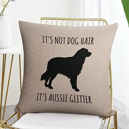 Its Not Dog Hair Its Aussie Glitter Pillow Cover,Australian Shepherd Dog,Aussie Decor,Australian Shepherd Mom,Aussie Dog Lover Gift 20"x20" Decorative Pillow Cover Case