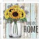 by Unbranded Forever Home Positive Canvas Posters Wall Art Sunflower Room Decorations Art Work Housewarming Gift for Cottage Room 12x12 Inch